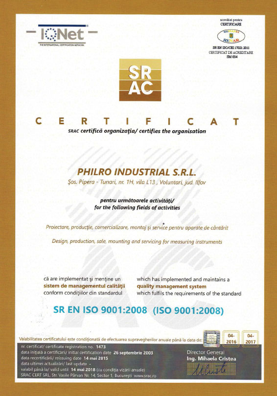 Certificare ISO9001:2008